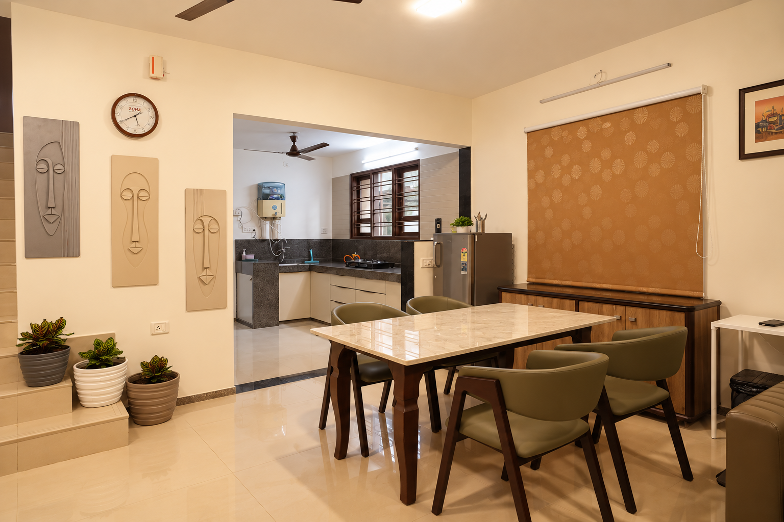 Open-plan dining area